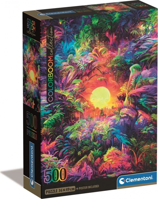 Puzzle Kompaktná Psychedelická Džungľa Úsvit