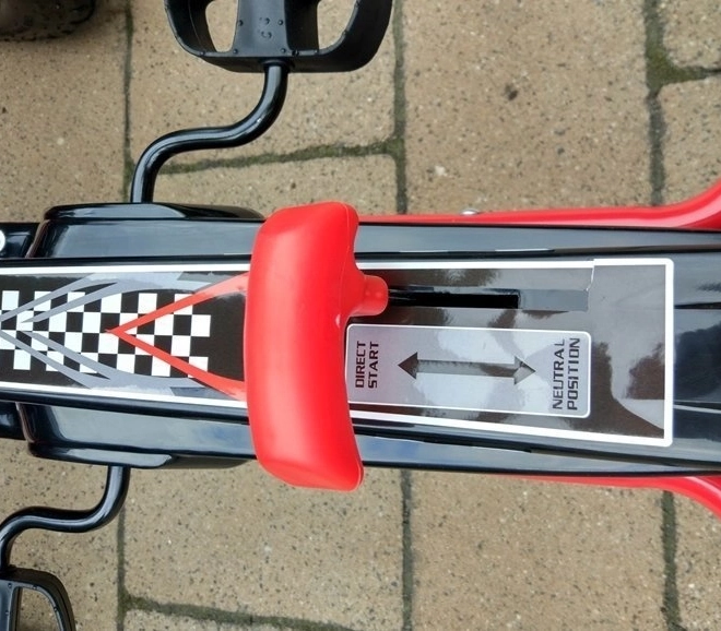 Pedálová vzduchová motokára + Nafukovacie pneumatiky + Nastaviteľné sedadlo – Červená