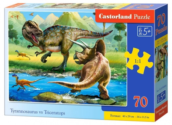 Puzzle Tyranosaurus vs. Triceratops 70 dielikov