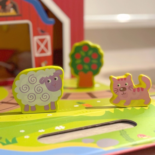 Drevená farma v kufríku Tooky Toy