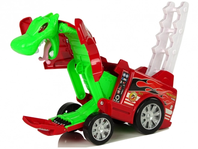 Auto straž transformácia drak 2v1 hasiaci voz