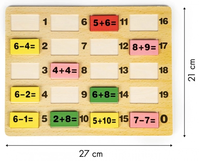 Vzdelávacie matematické bloky s tabuľou a dominom