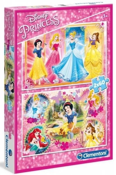 Puzzle Disney princezné: Kamarátky 2x60 dielikov