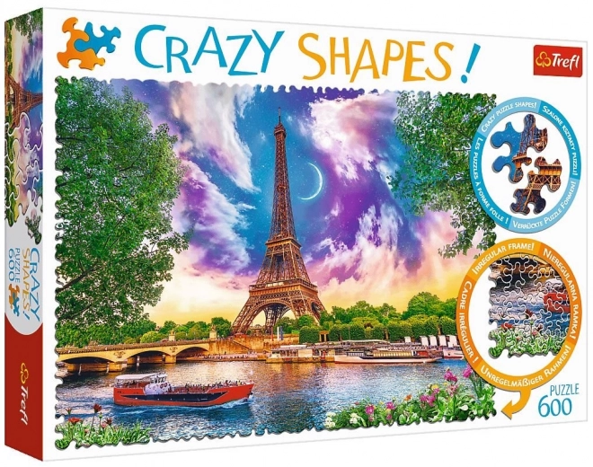 Crazy Shapes Puzzle Obloha nad Parížom 600 dielikov