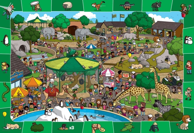 Eurographics puzzle Den v zoo 100 dielikov