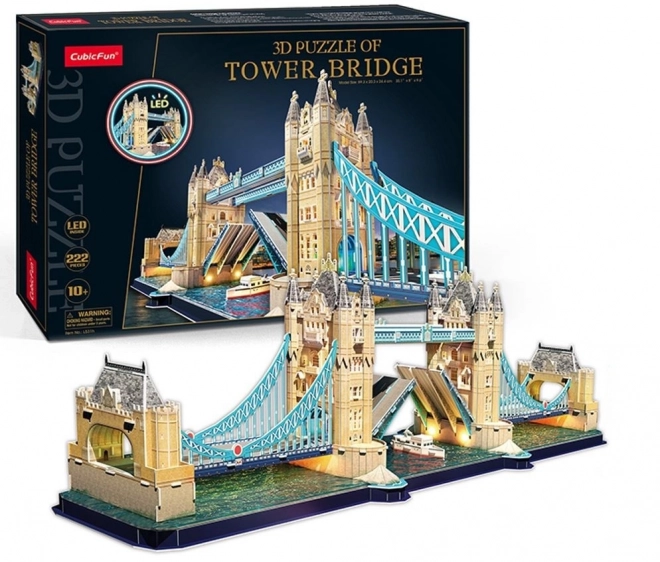 3D puzzle Tower Bridge s LED osvetlením