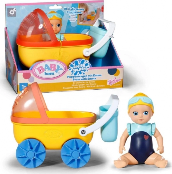Kočík Splish Splash s bábikou BABY born Emma