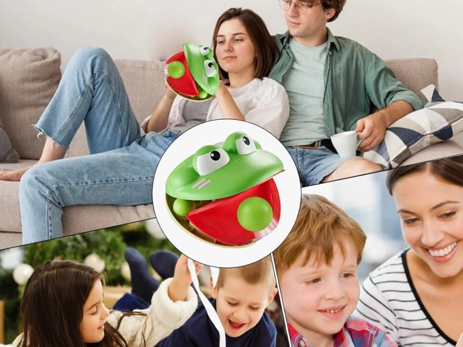Športová sada - zručnostná hra Katapult Žaba so 4 loptičkami