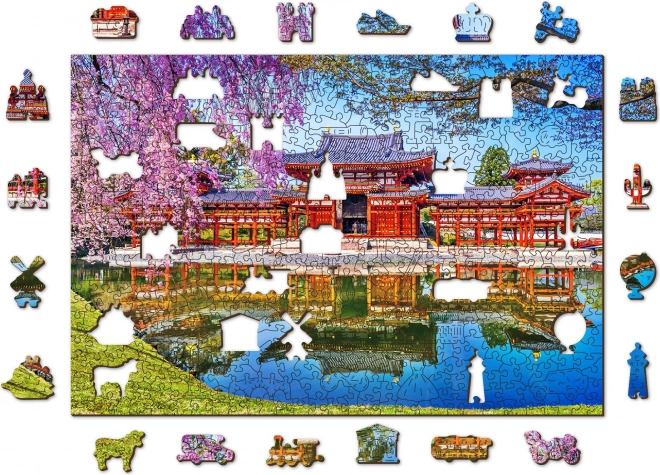 Drevené puzzle Chrám Byodo-in, Kjóto od Wooden City