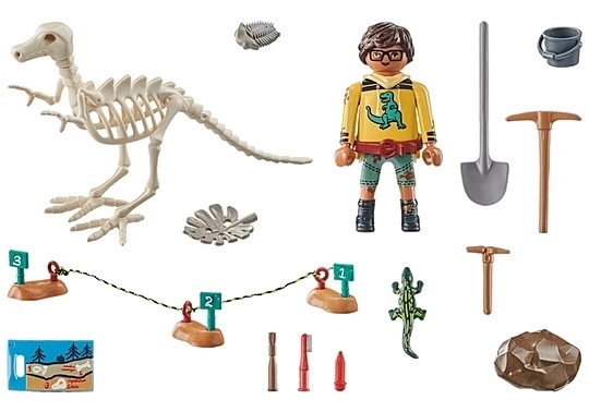 Súprava Figúrok Playmobil Dinos Vykopávky so Skeletom Dinosaura