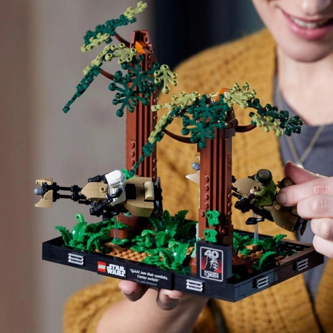 Lego Star Wars Honička spídrů na planéte Endor – diorama