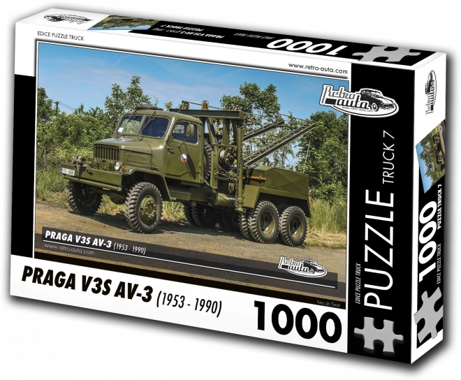 Retro puzzle nákladné auto Praga V3S AV-3 (1953-1990) 1000 dielikov