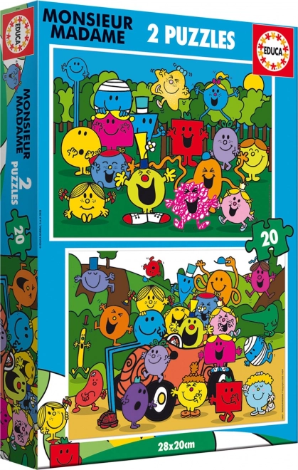 Educa Puzzle Monsieur Madame 2x20 dielikov