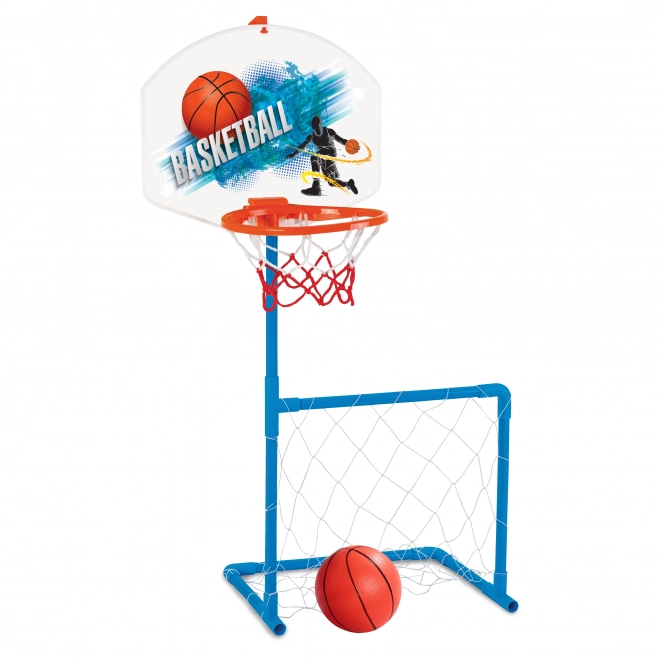 Woopie športový set 2v1 basketbal a futbalová bránka