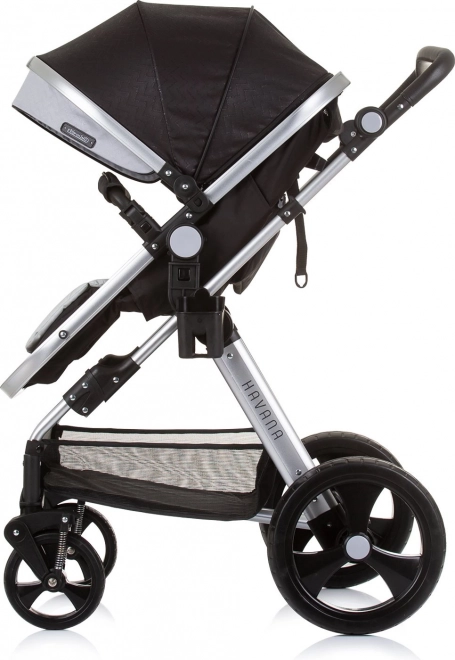 CHIPOLINO Kombinovaný kočík HAVANA 2v1 Obsidian – Silver