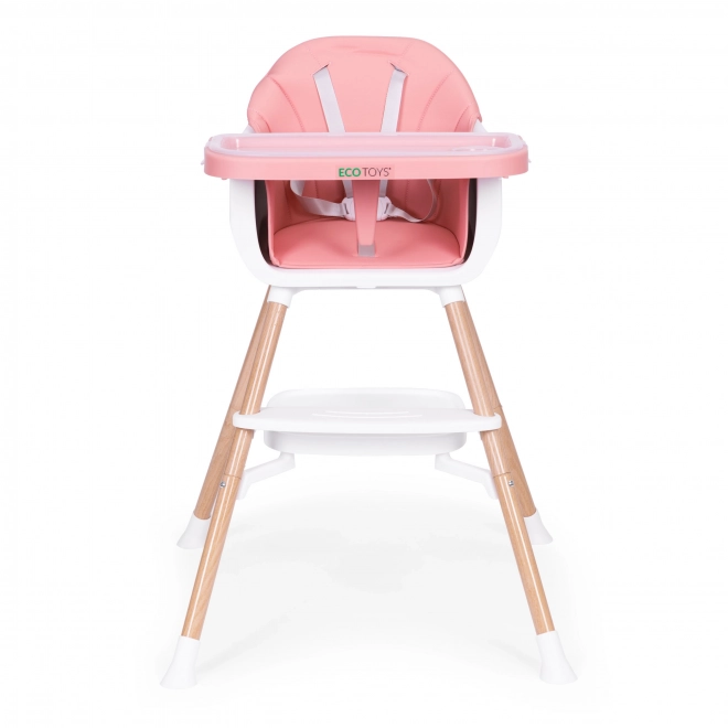 Detská stolička 2-v-1, ružová, ECOTOYS