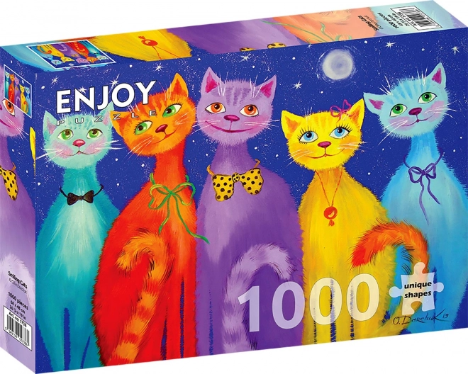 ENJOY Puzzle usmievavé mačky 1000 dielikov