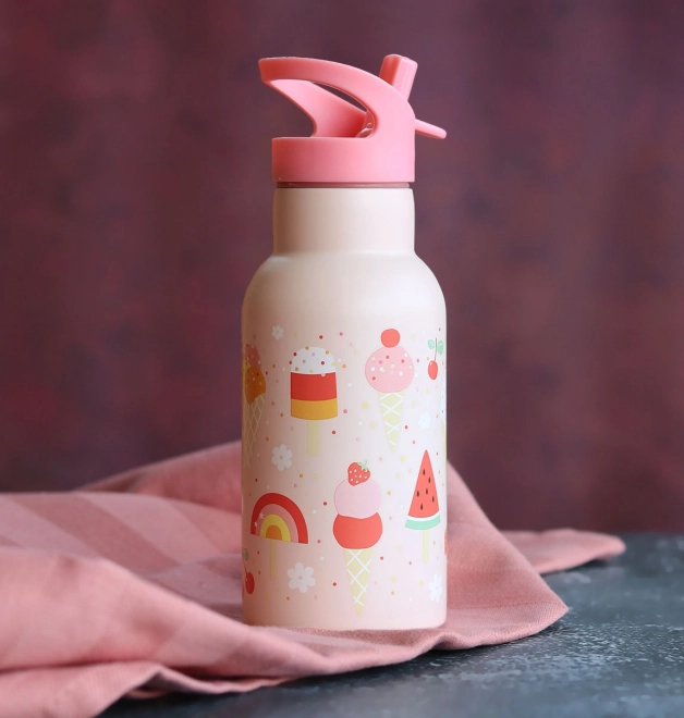 A Little Lovely Company Nerezová fľaša na pitie 500 ml – Zmrzlina