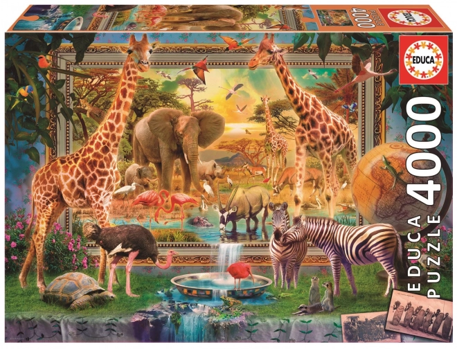 Puzzle Savana ožíva 4000 dielikov