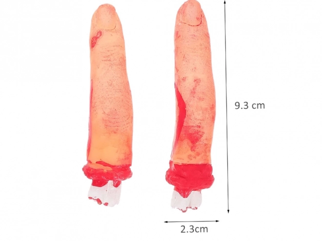 Falošné odseknuté prsty halloweenska dekorácia