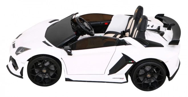 Lamborghini SVJ DRIFT pro 2 deti Biela + funkcia Drift + diaľkové ovládanie + MP3 LED + pomalý štart