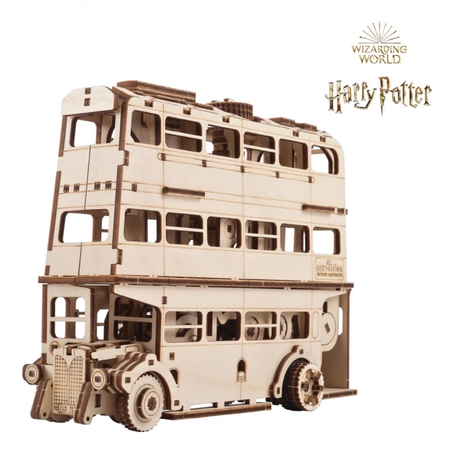 Ugears 3D drevené mechanické puzzle Harry Potter Rytierový autobus