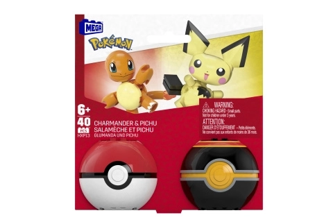 Megablok Pokémon Pokéball Charmander a Pichu