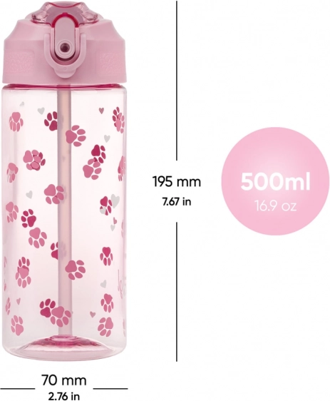 Trvanlivá fľaša na pitie Baagl Tlapky 500 ml