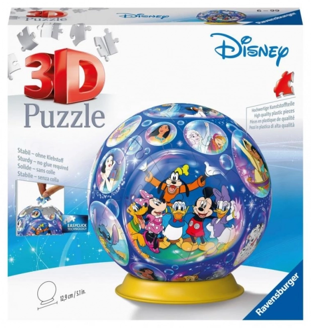 3D puzzle guľa Disney 100 rokov