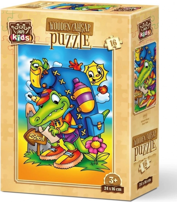 Drevené puzzle Cesta do školy od ART PUZZLE