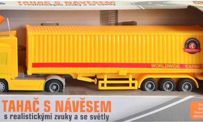 Kamión s kontajnerom na zotrvačník