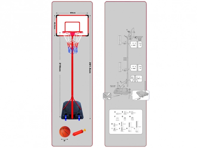 Basketbalový Set S Loptou A Pumpičkou