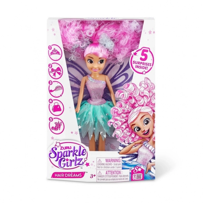 Bábika Sparkle Girlz Vysnívané Účesy 26 cm