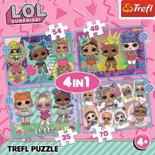 Trefl puzzle Lol Surprise: Zoznámte sa s bábikami 4v1