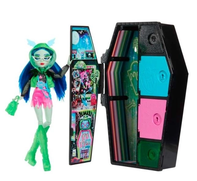 Monster High Skullimate tajomstvá panenka neon - Ghoulia