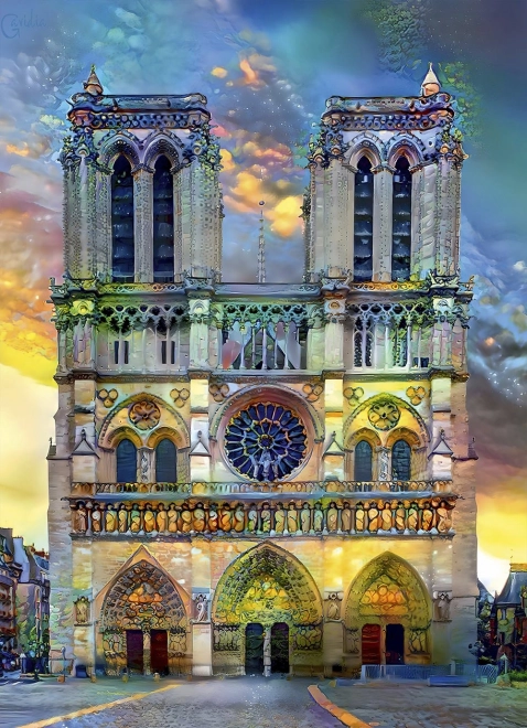 Puzzle Bluebird Katedrála Notre-Dame, Paríž, 1000 dielikov