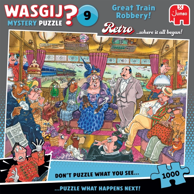 Jumbo Puzzle Wasgij Mystery 9: Veľká vlaková lúpež 1000 dielikov