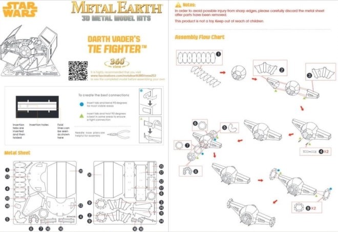 Metal Earth 3D puzzle Star Wars: Darth Vaderova Tie Fighter