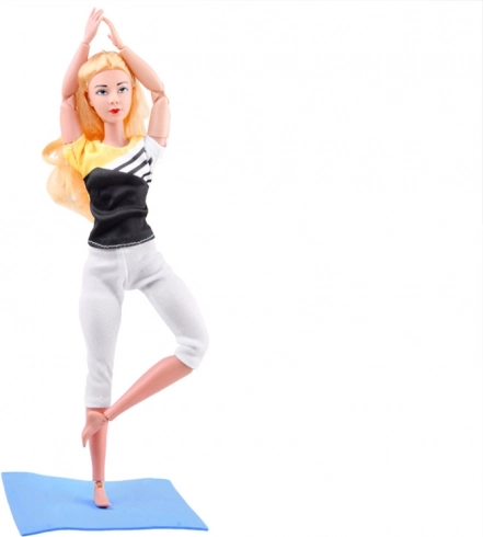 Realistické jogové a fitness pozície