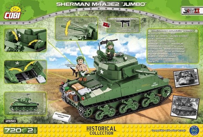 Cobi kocky tank Sherman Jumbo