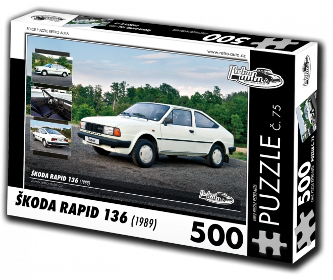 Puzzle Retro Auta Škoda Rapid 1988 500 dielikov