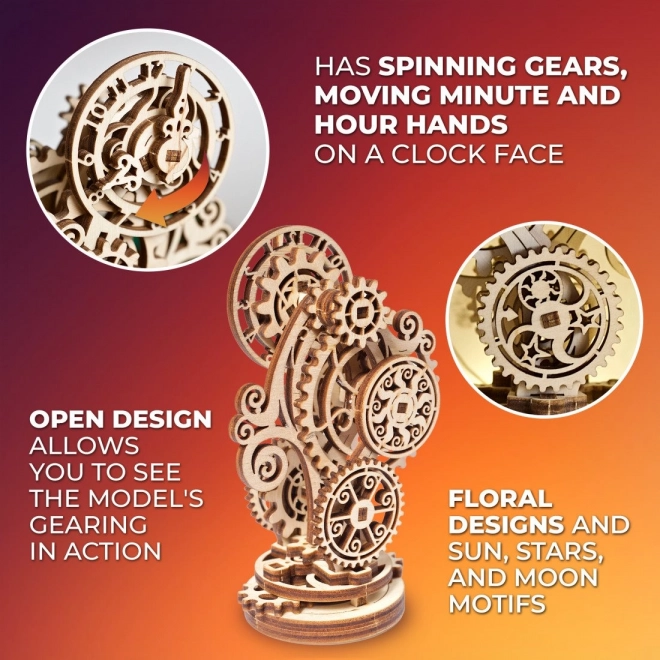 Ugears 3D drevené mechanické puzzle Steampunkové hodiny