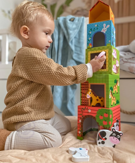 Woopie zelená farma stavebnica s figúrkami