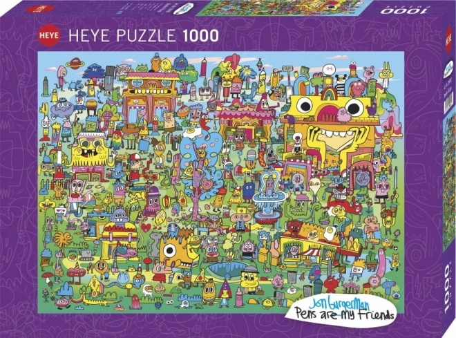 Puzzle Wioska plná Doodli