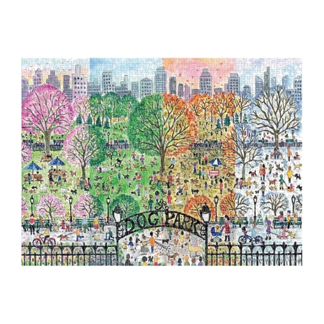 Psí park 4 ročné obdobia puzzle 1000 dielikov