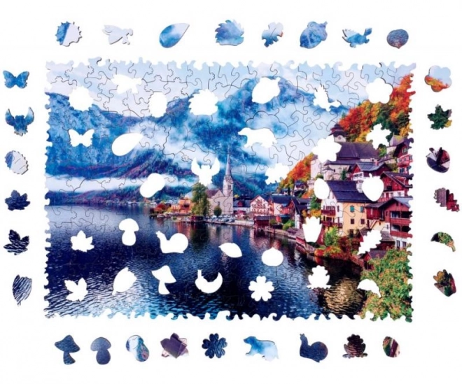 Drevené puzzle Halštatské jazero, Rakúsko 250 dielikov