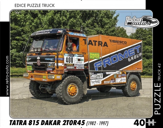 Retro autá puzzle Tatra 815 Dakar