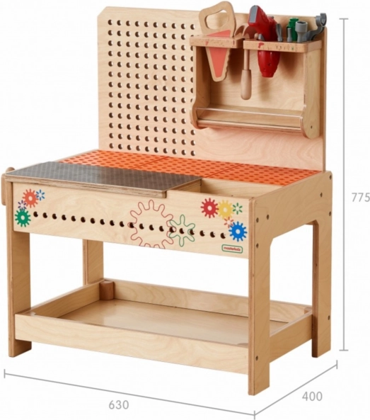 Drevený workshop XXL Montessori STEM s nástrojmi MASTERKIDZ