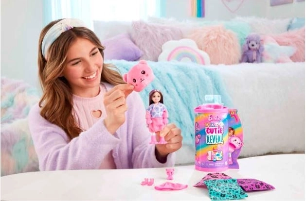 Barbie Cutie Reveal Chelsea pastelová edícia - medvedík