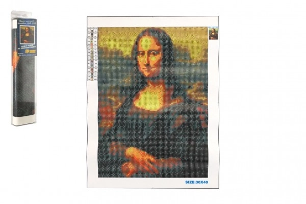 Diamantový obrázok Mona Lisa s doplnkami